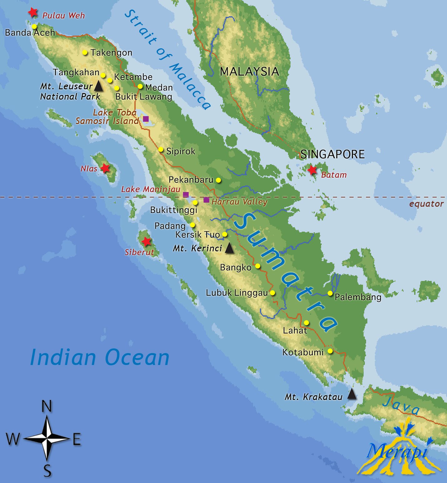 Roundtrip Sumatra - Private Indonesia roundtrips Merapi Tour & Travel
